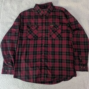 DIXXON "The Ralphie" Red, Black And Gold Plaid Mens XL Flannel